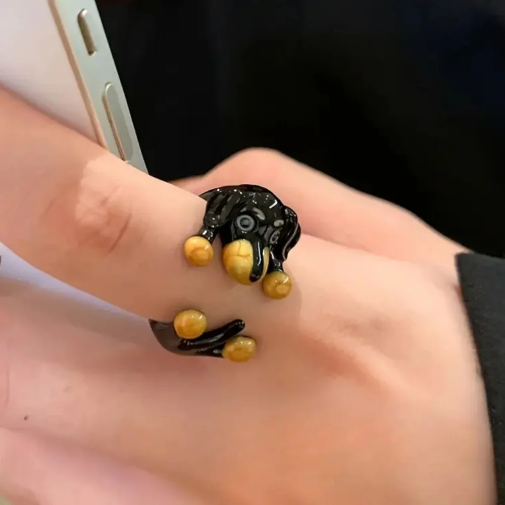 Adorable Adjustable Dog Ring Cute & Quirky Fashion‎ Accessory for Casual Attire